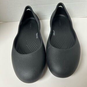 NWOT Crocs Kadee Iconic Comfort Ballet Flats Black, Women's Size 10